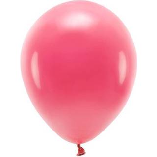 10 stk. Økologiske balloner rød 12" biologisk nedbrydelig latex - Perfekt til festpynt