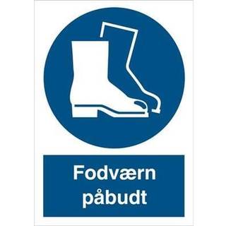Fodværn påbudt - Plast - 148 x 105 mm