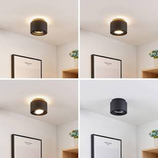 Arcchio loftlampe Walisa, Ø 15 cm, sort, metal, GU10