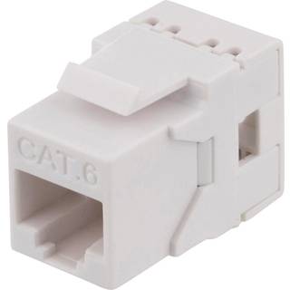 Deltaco MD-118 Cat6 Keystone jack LSA/110 termination plastic 180 White