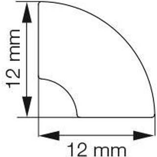 Primo kvartstaf hvid 12x12mm 2500mm - 25 stk/bdt (5108)