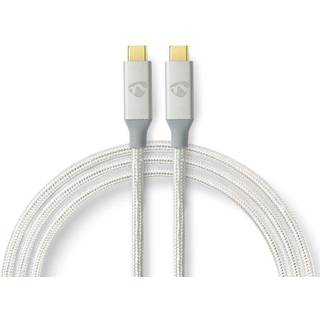 Nedis USB-C 3.2 Gen. 2x2 kabel - Sølv Guldplateret - 1 m
