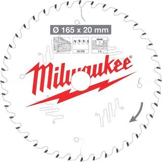Milwaukee rundsavklinge W165x20x1.6x40 4932471932