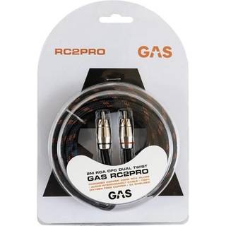 GAS RC2PRO trippelskjermet RCA-kabel, 2 meter