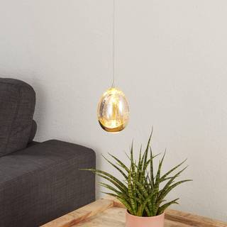 LED-pendel Rocio 1-light, metal, glas, guld