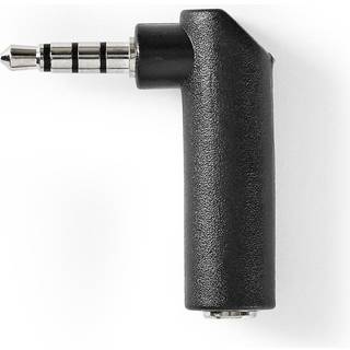 3.5 mm minijack han 90° vinklet adapter - 4-Pole