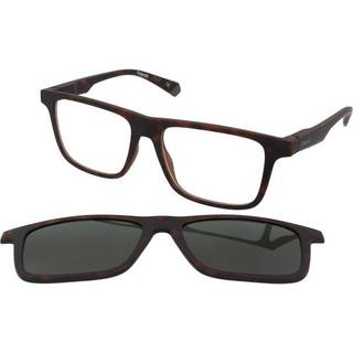 Polaroid Mand PLD 2131/CS N9P/UC Solbriller Plast Havana Grøn Firkantet Polariseret Clip-on