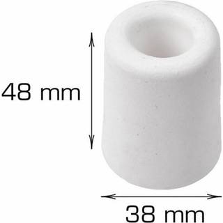 Dørstopper Ø38 x H48 mm hvid plast