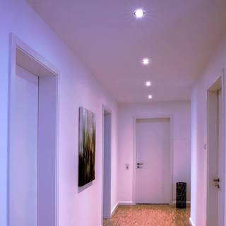 tint Müller Licht indbygningslampe, spot, 3'er sæt Spotlight, dæmpbar, Hvid/opal, Stue/spisestue, Aluminium, Moderne,