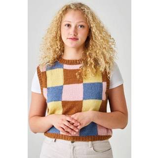 Leonora strikkeopskrift 890402 Ternet Vest Leonora strikkekit Ternet vest str L