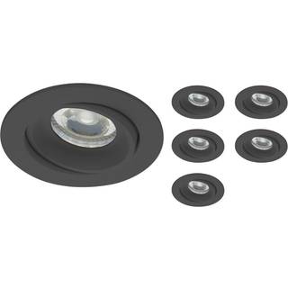 Fordelspakke 6x Noxion Forsænket Spot Vision MR16 Vipbar sort | Udsnit 69mm - GU10 sokkel