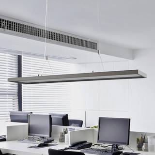 Hængelampe Divia Arcchio, dæmpbar, Aluminium/grå/zink, Arbejdsværelse, Metal, Moderne