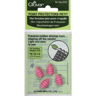 Clover Pindebeskytter (Pink) 4 stk til strikkepinde. Str. 2,0-6,5 mm.