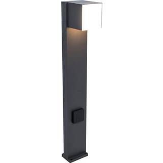 LUTEC CUBA udendørs LED bedlampe med jordstik, 1 lyskilde, H75 cm, IP54, mørk grå