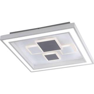 Paul Neuhaus LED-loftlampe Eliza, hvid, metal, 48x48 cm