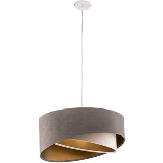 Vivien pendellampe, tricolour, grå/hvid/guld