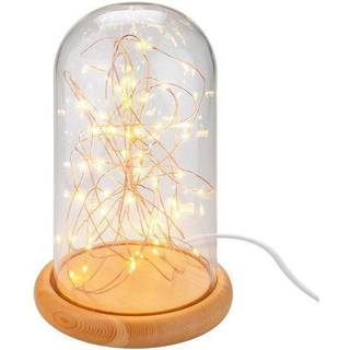 Glasklokke med Micro LED Lyskæde