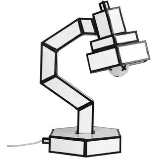 Seletti - Desk Lamp In Recycled Cardboard Cut & Paste 30 x 40 cm H 58 cm - Bordlamper - Annebet Philips - Sort,Hvid