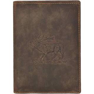 Jagdscheinetui Leder "Vintage Hunting" Hirsch antikbraun | Greenburry.de