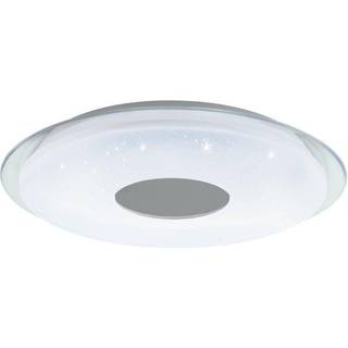 EGLO connect.z LANCIANO-Z plafond, Ø56 cm, hvid med krystaleffekt