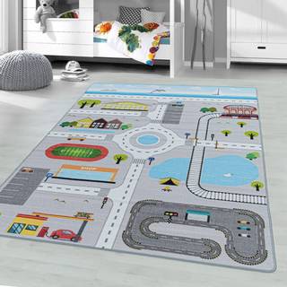 Play Børnetæppe Vejbane - Grå - 100x150