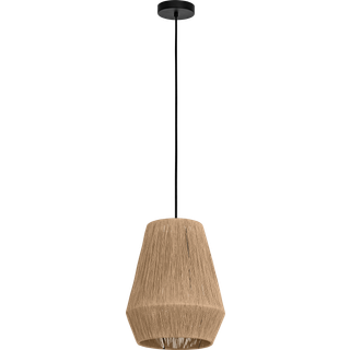 Eglo Alderney pendel Ø30 cm natur/sort