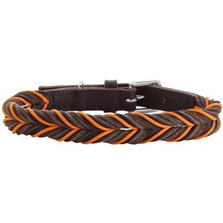 Hunter Solid Education Cord Læderhalsbånd Orange - XS