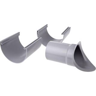 Plastmo justerbart tudstykke, PVC, grå - nr. 12/Ø90 mm