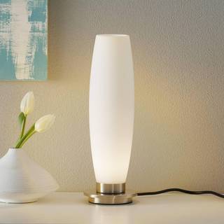 Paul Neuhaus Tyra bordlampe, glas, Ø 10 cm, dæmpbar, G9
