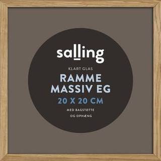 Ramme i massiv eg m. glas - 20x20 cm (På lager i varehus)