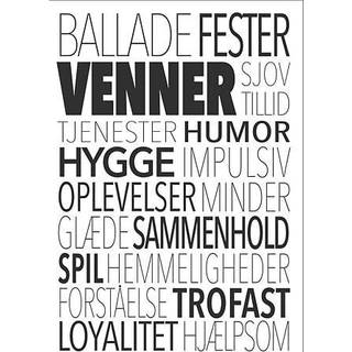 Plakat med sort ramme 15 x 21 cm