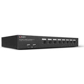 Lindy 8 port KVM switch med DisplayPort 1.2, USB 2.0 og Audio | PRIS-MATCH
