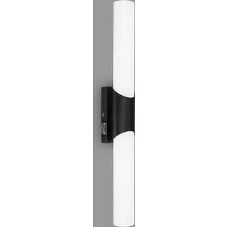 Badeværelses- og spejllampe Klak Brilo, sort, 47 cm