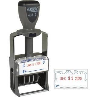 Xstamper Heavy-Duty betalt selvb?jende Dater (XST40312) R?d/bl?