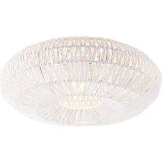 Retro loftslampe hvidt reb rundt - Lina