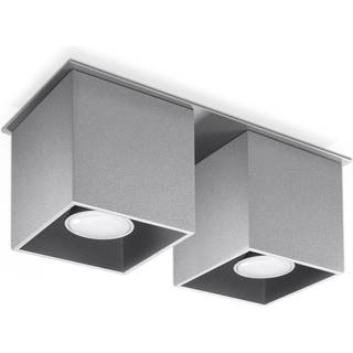 Loftslampe QUAD 2 grå