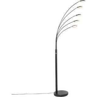 Design gulvlampe sort inkl. 5-lys dæmpbar LED - Sixties Trento