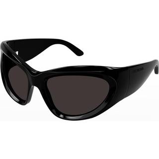 Balenciaga BB0228S 001 64 Solbriller Kvinder Black - Shiny Black - 64mm