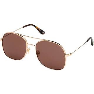 Tom Ford FT0758 DELILAH 28E 58 Solbriller Kvinder Guld - Shiny Rose Gold - 58mm