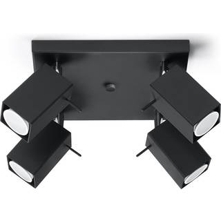Loftslampe MERIDA 4 sort