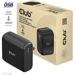 CLUB 3D Travel Charger 100 Watt Gan