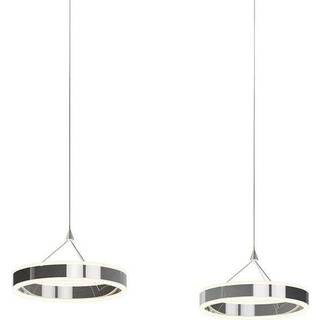Lucande LED-pendellampe Lyani, 85 cm, 2 lyskilder, krom, dæmpbar