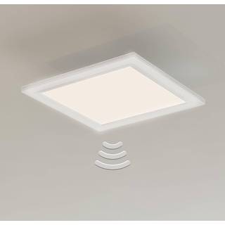 LED-loftslampe Piatto, sensor, 29,5 x 29,5 cm