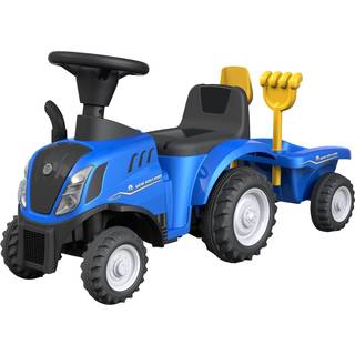 New Holland traktor med trailer gåbil, blå