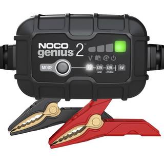 Noco Genius 2 Batterioplader til 6V og 12V 2000mA (Wet, Gel, MF, CA, EFB, AGM, & Lithium-Ion)