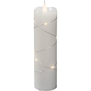 LED-vokslys hvid Lysfarve varm hvid 17,8 cm