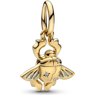 Pandora Disney Aladdin Scarab Beetle Dangle Charm - Gold