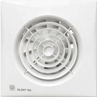 Ventilator Silent 100CZ m. kontraspjæld, aut. lukke og kugleleje