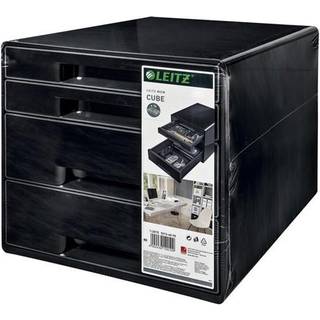 Desk Cube 4-skuffer sort detail, Leitz 52134095, 2stk