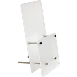 Frosted brochureholder til bord, vertikal, M65